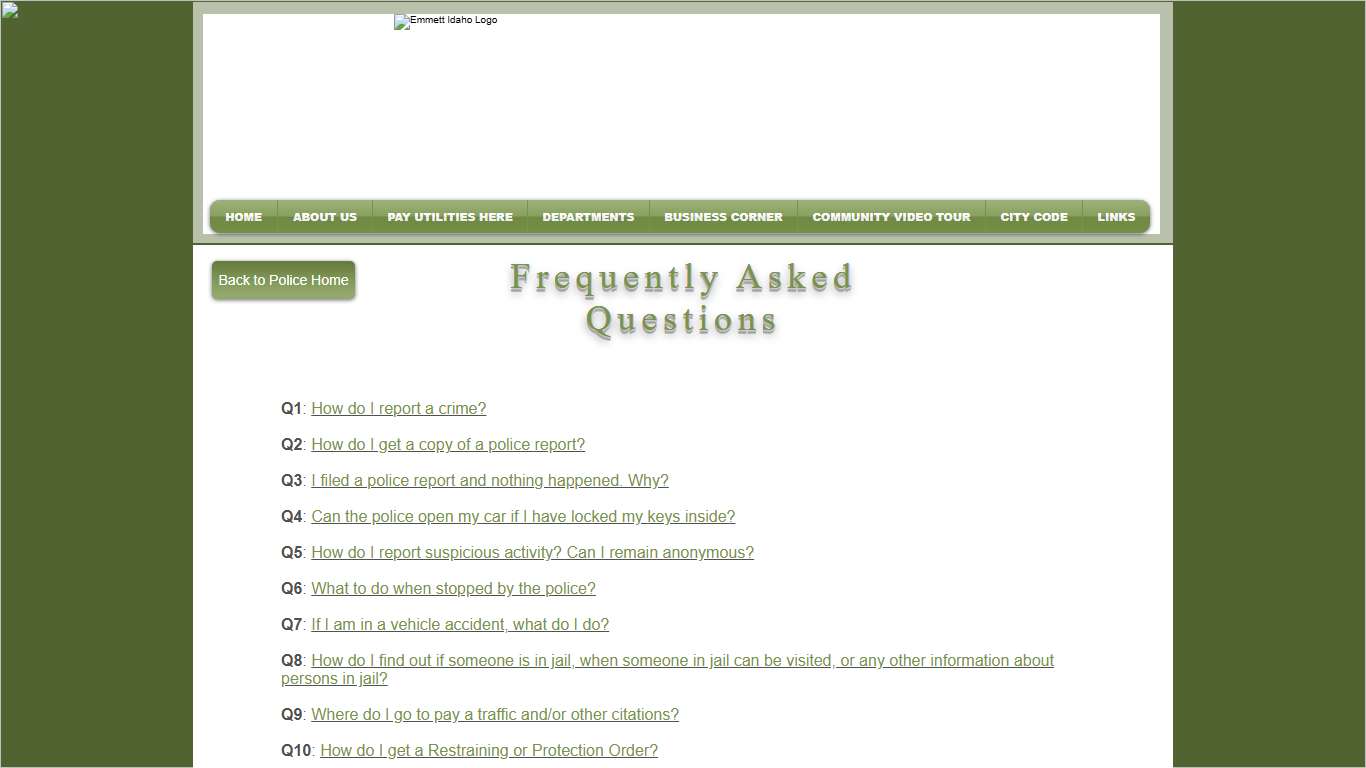 PD Frequently Asked Qs | city-of-emmett